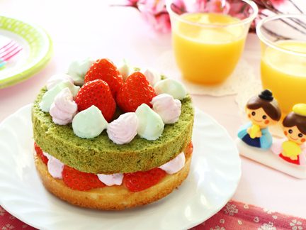 春色！ひな祭りデコケーキ